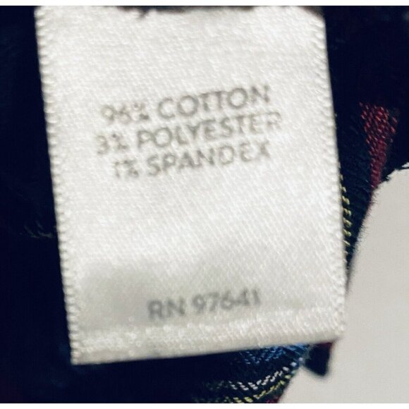 J Jill Top Womens Medium Black Multicolor Plaid Tie Front Button Front Preppy - Picture 8 of 10